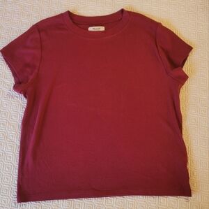 Madewell Burgundy Short Sleeve Tee